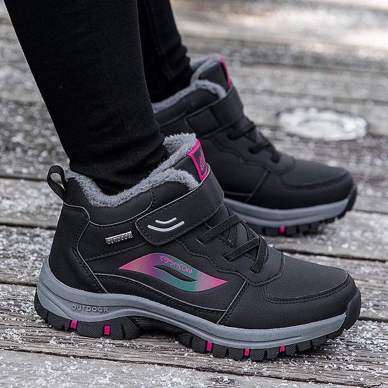Zulijian Women's Winter Velvet Warm Walking Shoes for Middle-aged & Elderly