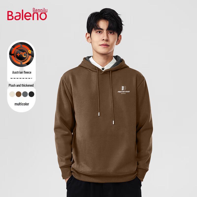 Baleno Men's Sherpa Fleece Hooded Sweatshirt