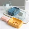 Portable Soap Dish with Lid - Plastic Travel Soap Holder, Keeps Soap Dry for Bathroom Home Outdoor