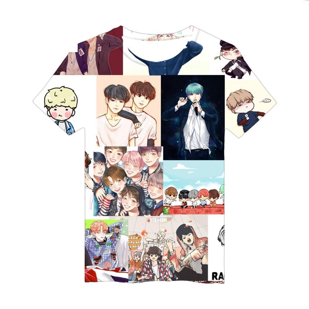 Premium Quality Kpop Bts 3d T-shirt Bangtan Boys Love Yourself Short Sleeve Apparel