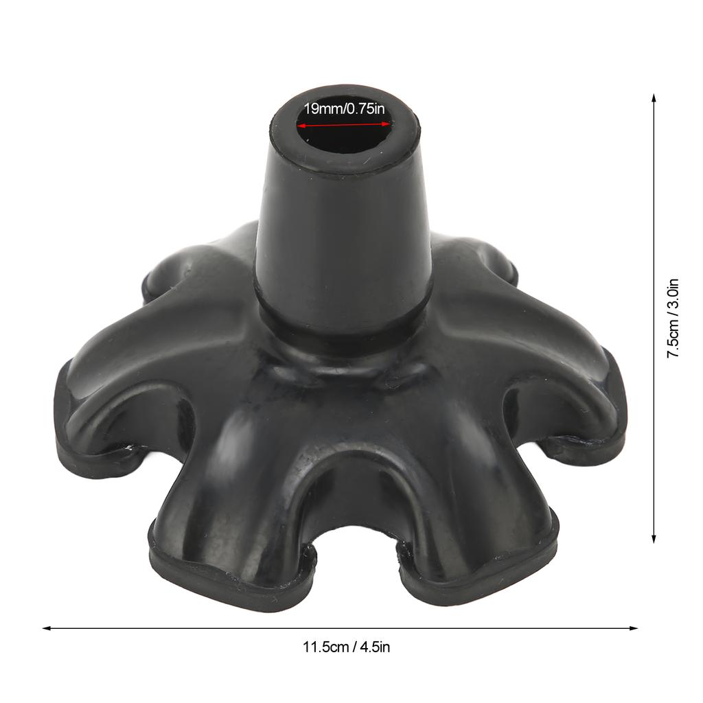 Vârfuri pentru bastoane 6 stâlpi, cauciuc antiderapant, vârfuri pentru cârje, cu bast de mers Bast de împușcare