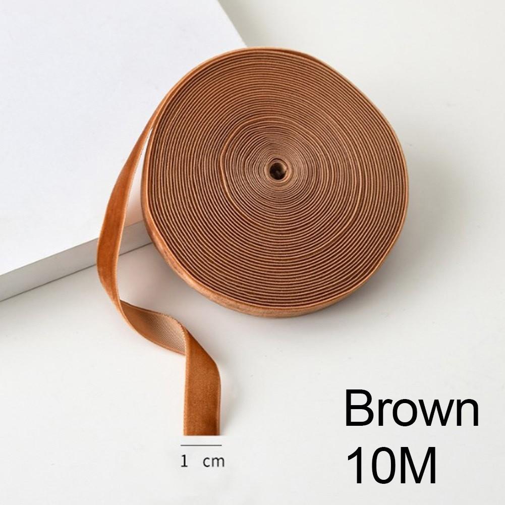 

Perfect Length 10m Velvet Ribbon Suitable for All Decoration Needs коричневый