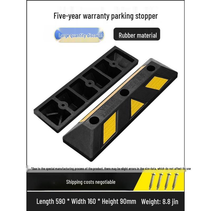 Rubber-Plastic Double Wheel Stopper Parking Device