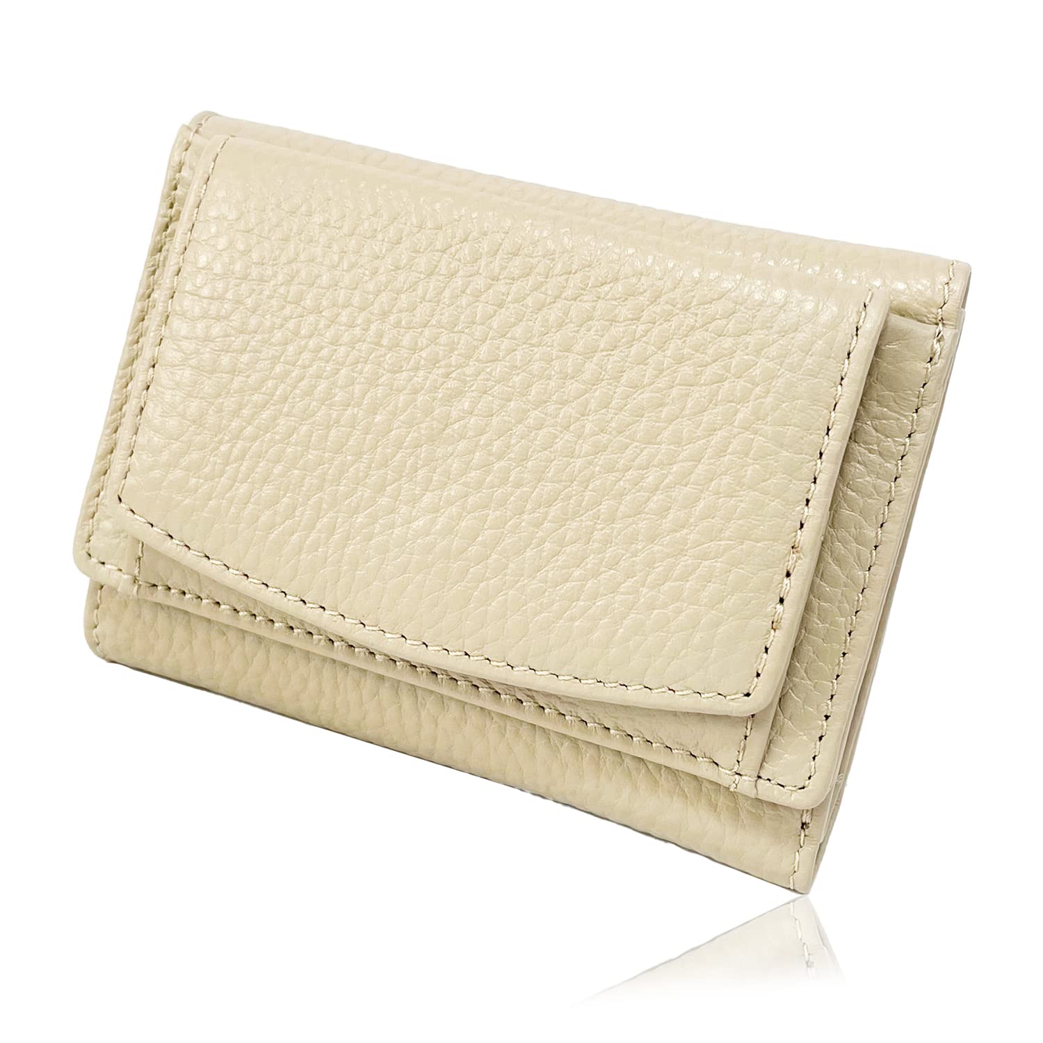 

[TLAGE] Women s Wallet, Coin Purse, 7 Card Slots, Genuine Leather, Tri-fold (LW04 (7 Cards))