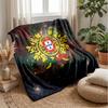 Portugal Football Printed Flannel Blanket Skin Friendly Warm Decorative Throw for Indoor Couch Bed Daily Use
