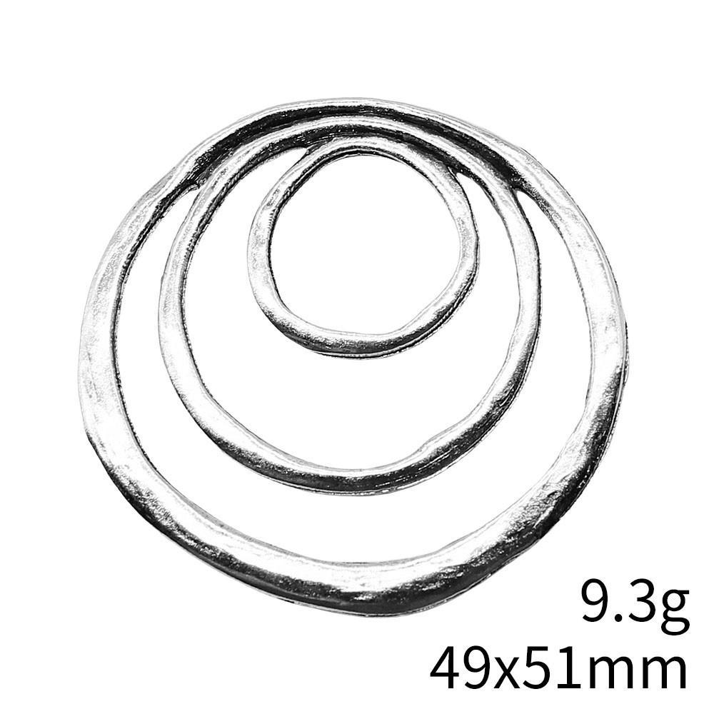 

Різдвяні прикраси Ювелірні вироби Порожній круглий з єднувач Аксесуари Частини Аксесуари для аудиторії Для жінок Намисто та сережки A27-1pcs-49x51mm