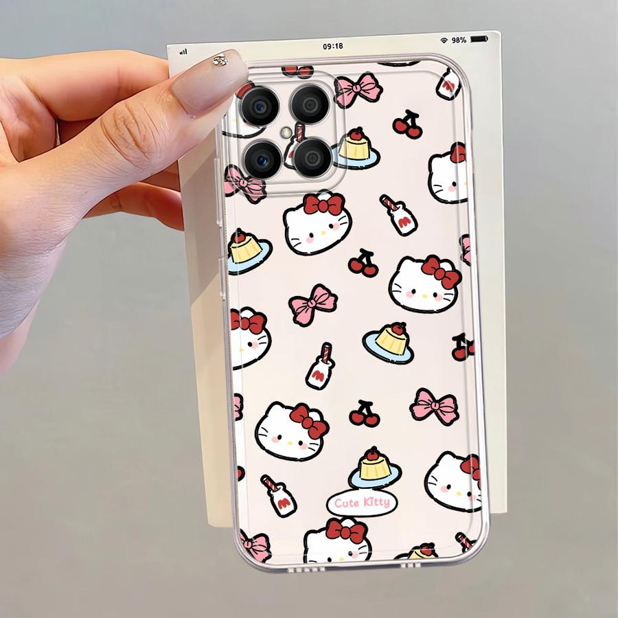 Soft Phone Cover Case for Honor X8 X9a X9b X8a 90 Lite X8b X7b Sanrio Cartoon Hello Kitty