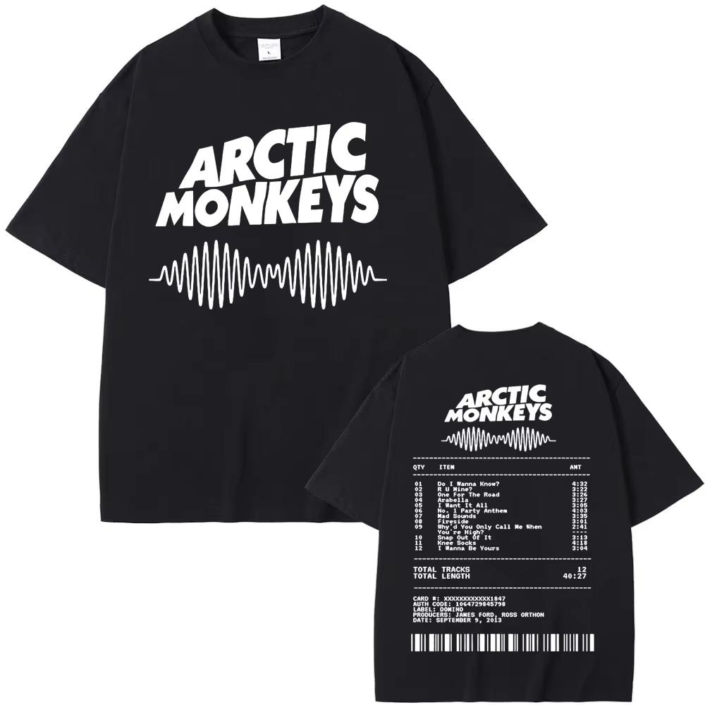 

Arctic Monkeys Music Album Graphic Tshirt Men Women Vintage Hip Hop Street Style T Shirts Cotton Casual T Shirt S