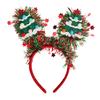 Christmas Headband for Women Girls Holiday Tree/Reindeer/Snowman/Bell Hair Aceessory with Tinsel for Xmas Party Favor