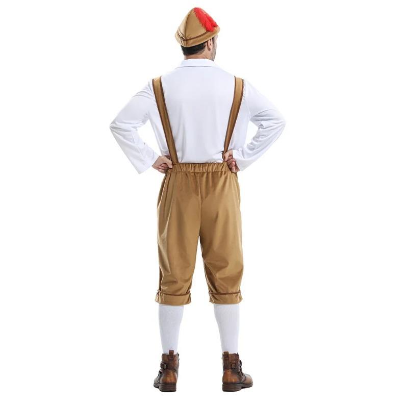 Cosplay Fancy Dress Halloween Party Costume Carnival Outfit Adult Men's Bavarian German Beer Festival Short Sleeve