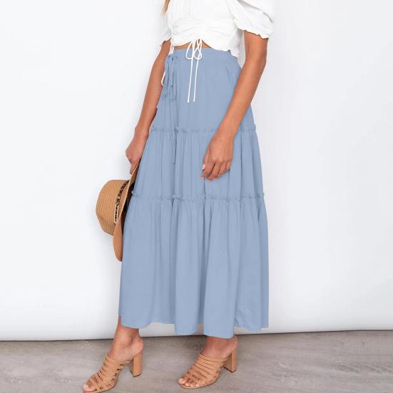 Dámská sukně Atraktivní s vysokým pasem Boho styl Plážová sukně Dámská móda Ležérní plážová sukně Maxi sukně na dovolenou