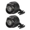 2PCS Mini Shoe Headlights Outdoor Sport Shoe Lamp for Hiking Camping Built in Button Battery Black