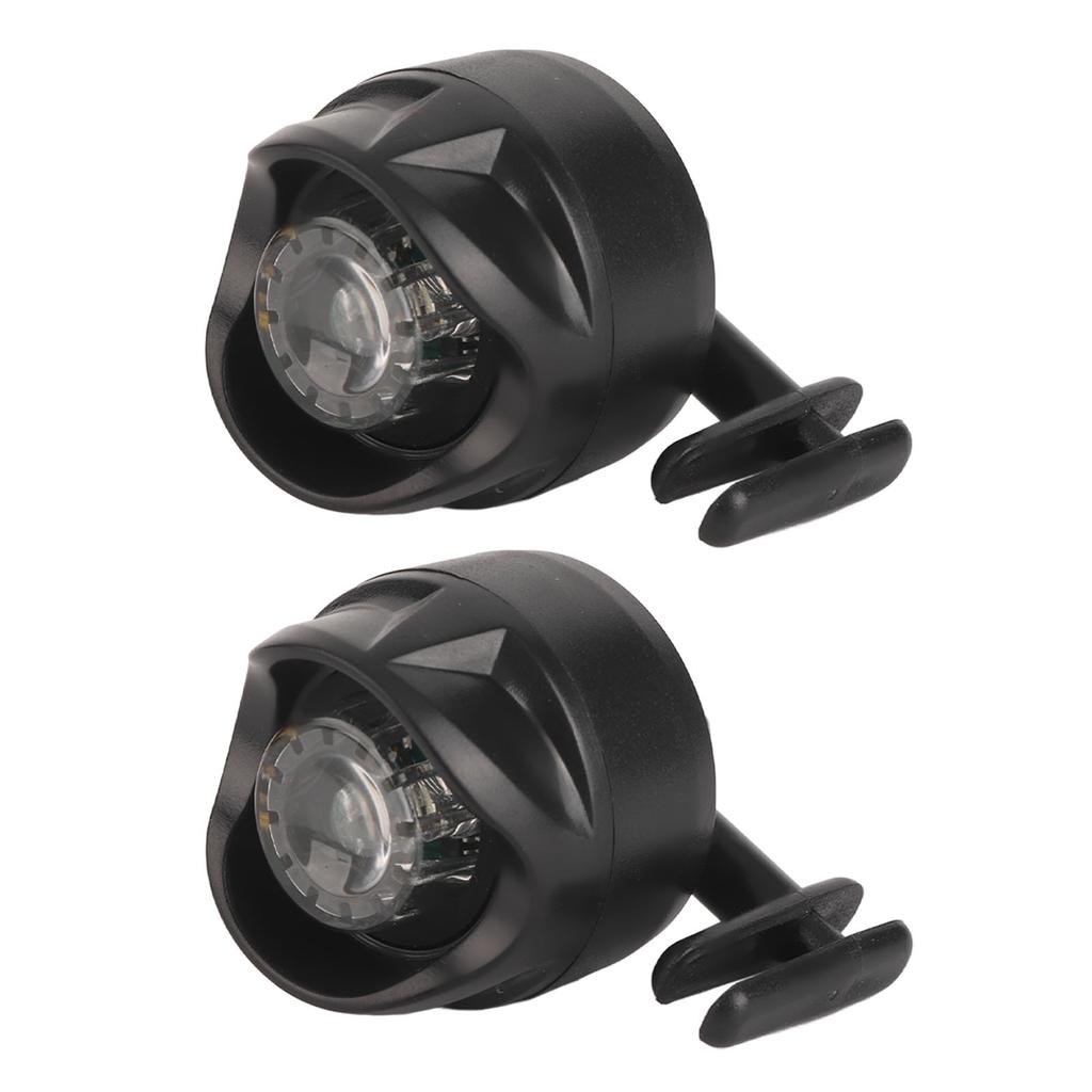 2PCS Mini Shoe Headlights Outdoor Sport Shoe Lamp for Hiking Camping Built in Button Battery Black