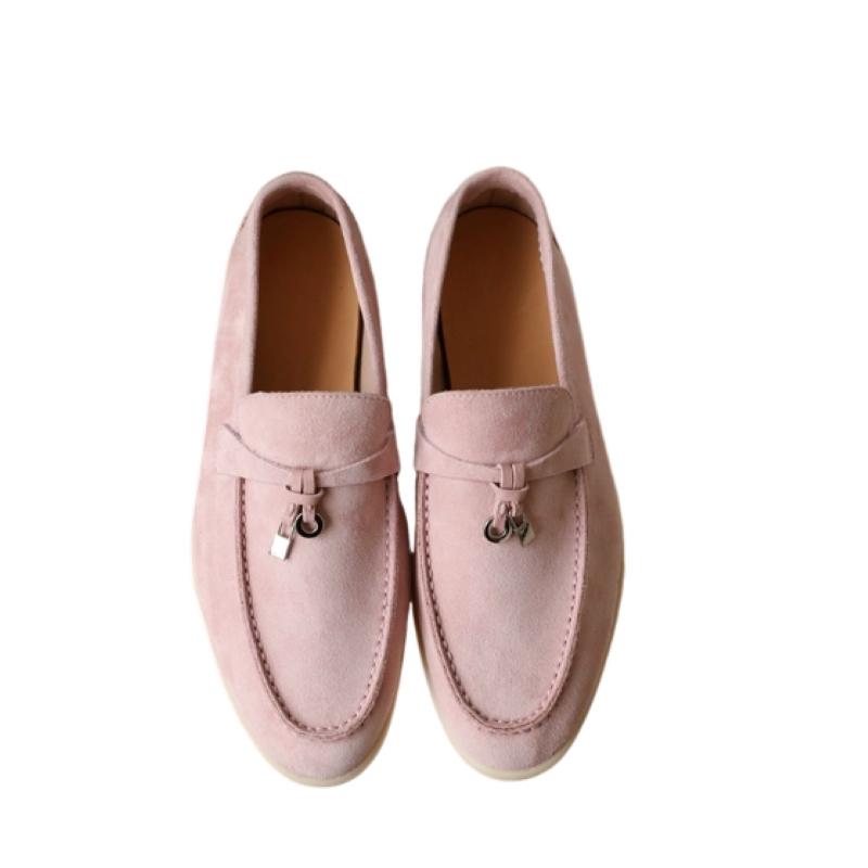 High-Grade Sheepskin Wear-Resistant Casual Loafer Shoes Couple's Loafers Customizable Colors Available A040224
