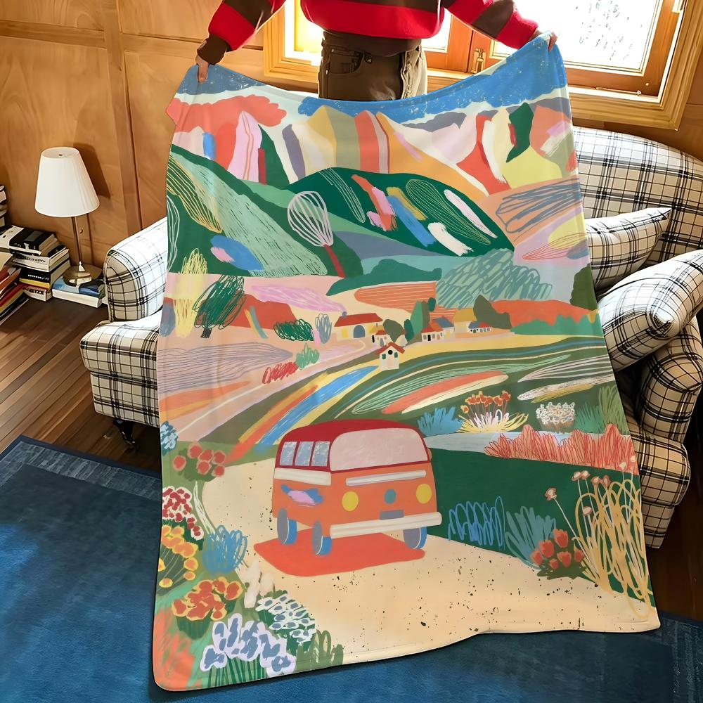 Artist M-Marina E-Ester C-Castaldo Throw Flannel Cozy Print Blanket, Portable, Durable Machine Washable cute Cool