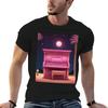 Piano In the Egyptian Desert with Pyramids Jungles Lanterns Ancient Rome T-Shirt Printed T S