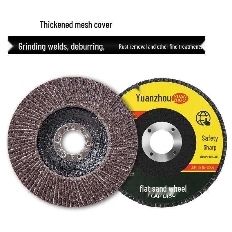 Thickened Louver Flap Grinding Disc: Rust Removal & Polishing for Stainless Steel with Angle Grinder.