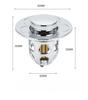 Sink Drain Stopper All Copper Anti-Odor Bounce Core Press-Type Sink Drain Universal Accessories for Wash Basin Bathroom Sink