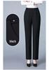 Women's Fleece-Lined High-Waist Warm Pants – Thick, Casual, Straight-Leg for Mom Style, Ideal for Winter Wear by Middle-Aged and Elderly.