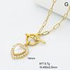 JUSNOVA 18K PVD Gold Plated Stainless Steel Melting Metal Heart Pendant Necklace Waterproof CZ Lava Bead Chain Jewelry for Women