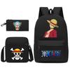 ONE PIECE heat transfer schoolbag primary school student printed backpack large capacity backpack backpack pencil case