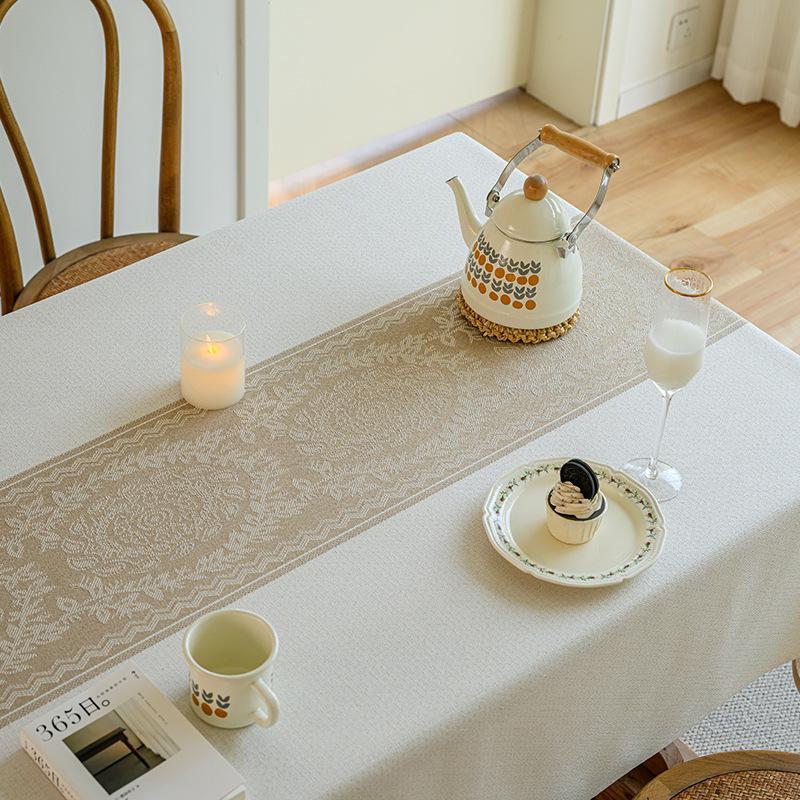 Cotton And Linen Fabric Tablecloth High-End Coffee Table Cloth Simple Modern Dining Table Cloth Rectangular Tablecloth