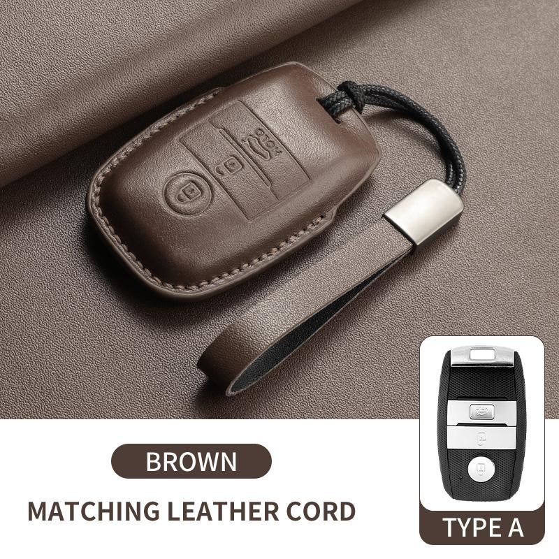 

Leather Car Key Case Cover Shell For KIA K3 K4 K5 K3S KX3 KX5 Soul RIO Sorento Ceed Sportage Car Key Shell Protecter Accessories