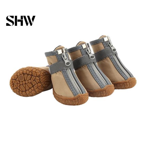 Pet Paw Protection for Running 4Pcs Non-Slip Dog Shoes, Breathable Mesh Boots, Waterproof Durable Rubber Soles Paws Protectors Small Dogs, Outdoor