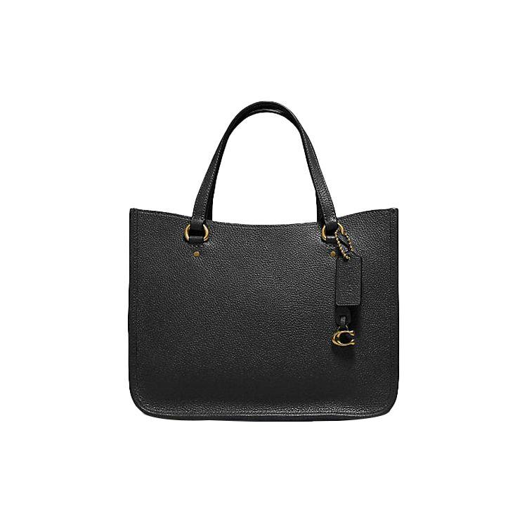 Coach Tyler 28 Solid Color Detachable Shoulder Strap Leather Tote Shoulder Crossbody Bag Large Women Bags Black C3460-B4BK
