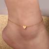 1 PZ Cavigliera a Catena Link in Acciaio Inossidabile Colore Oro Gioielli da Donna Cavigliera con Lettera Iniziale A-Z Cuore per Accessori da Donna