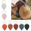 Love Heart Shape Hat Bag Clip PU Leather Metal Brand New