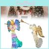 Adorno de Ángel Estrella Acrílica Iluminada con LED para Decoración de Árbol de Navidad