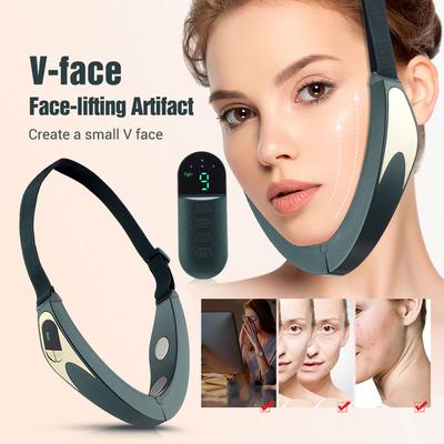 6 režimů Microcurrent V-face Face Lift Device Vyhřívané omlazení pleti Dálkové ovládání vibračního masážního masážního přístroje s dvojitou bradou V Face