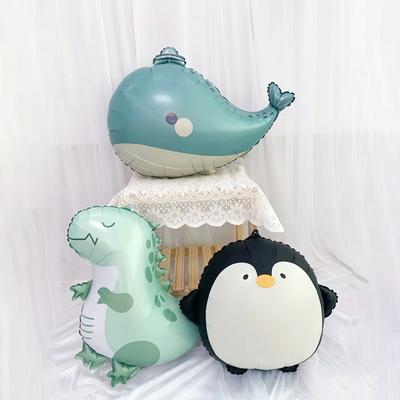 Neue matte und gefrostete Cartoon-Pinguin-, Wal-, Dinosaurier- und Tierballons für Kindergeburtstagsfeier-Dekoration und -Arrangement
