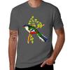 Illustration Of The Cuban Trogon Or Tocororo Tshirt Basic Casual Wear Short Sleeve Top Tshirt