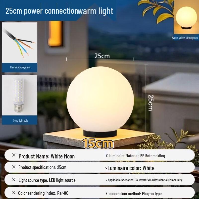 Black Scorpion Outdoor Spherical Post Light