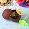 1PCS Summer Tropical Pineapple Coconut Drinking Cup Juice Cups Straw Luau Flamingo Beach Pool Party Hawaiian Decoration LIJIAOs