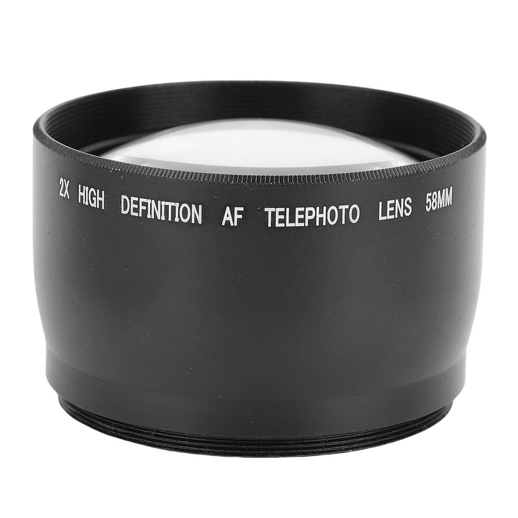 58mm 2.0x Teleconverter Optical Glass Aluminum 2X Magnification Teleconverter Extender Converter for Mirrorless Camera