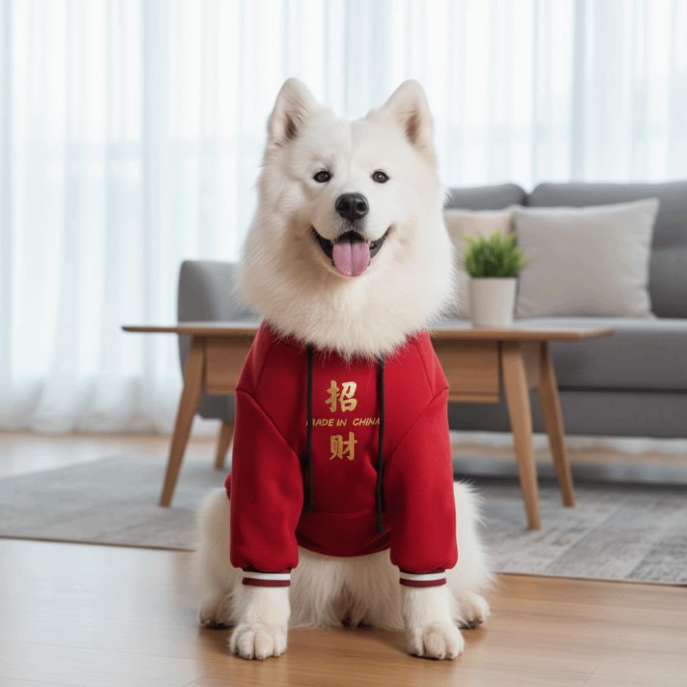 Thicken Winter Puppy Clothes Blessing Dog Two-Legged Clothing Dog Jacket Dog Sweater  Party