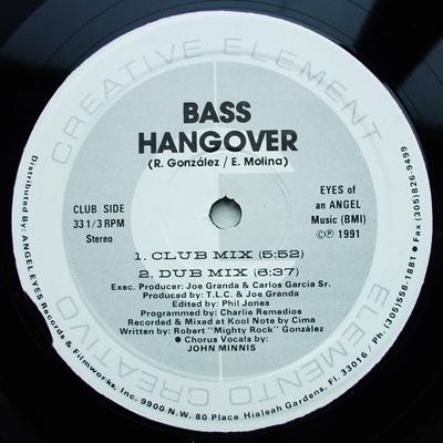 12inch Record CREATIVE ELEMENT - Bass Hangover AER302 Angel Eyes Reco 1991 US Dance & Electronica Used