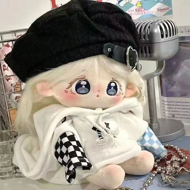 20cm Kawaii Idol Cotton Doll DIY Dress Clothes Outfit Accessories Cute Soft Stuffed Plush Doll The Best Gift for Children