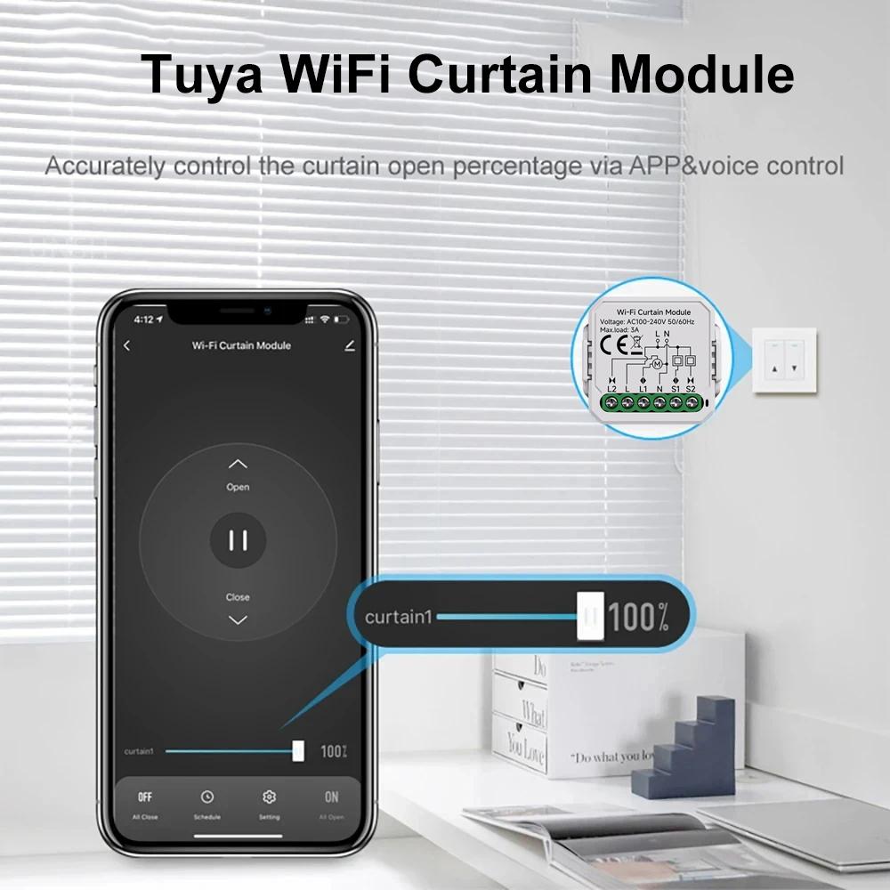 Tuya WiFi Zigbee Smart Curtain Switch Module Smart Life APP for Roller Blinds Shutter Electric Motor Work with Alexa Google Home