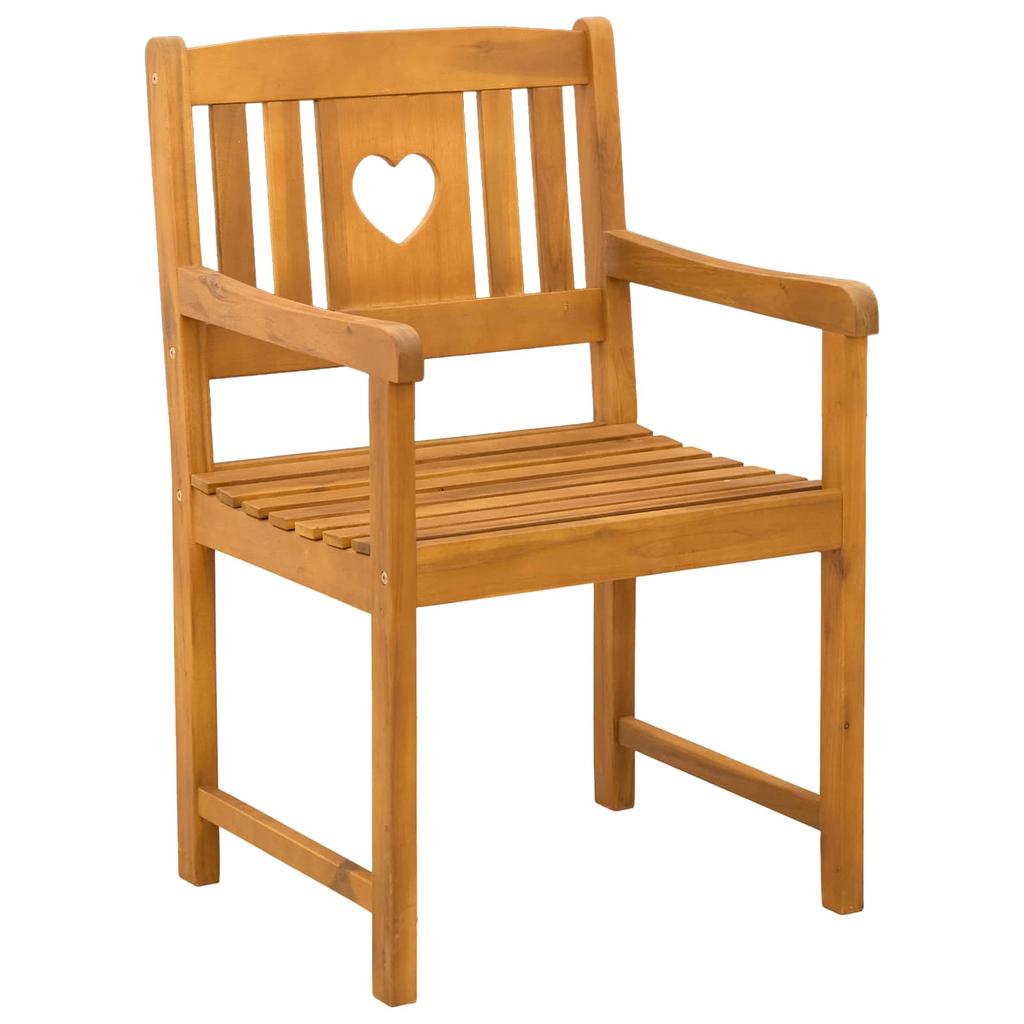 Garden Chairs 4 Pcs Natural Solid Acacia Wood