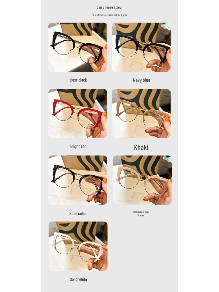 Vintage Katzenauge Metall Lesebrille - Blaulichtfilter, Hohe Auflösung, Europäischer & Amerikanischer Stil