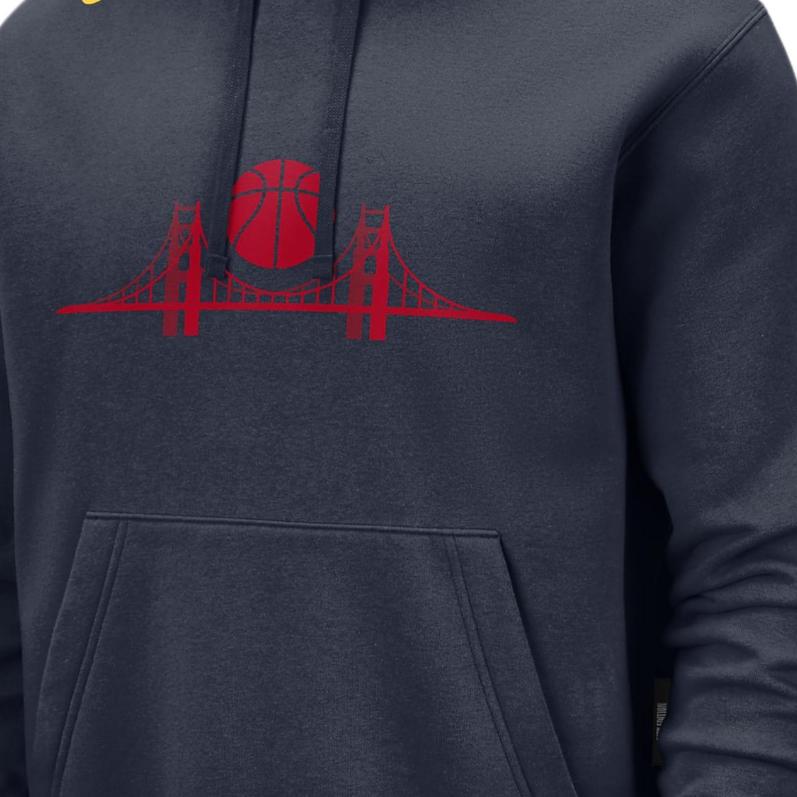 Nike X NBA Collaboration Golden State Warriors Hoodie Men Hoodies Navy-Blue Amarillo FZ0597-419