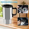 12V Car Electric Kettle 450ml Heating Cup Stainless Steel Travel Coffee Cup Double Layer Vacuum Insulation Travel Kettle