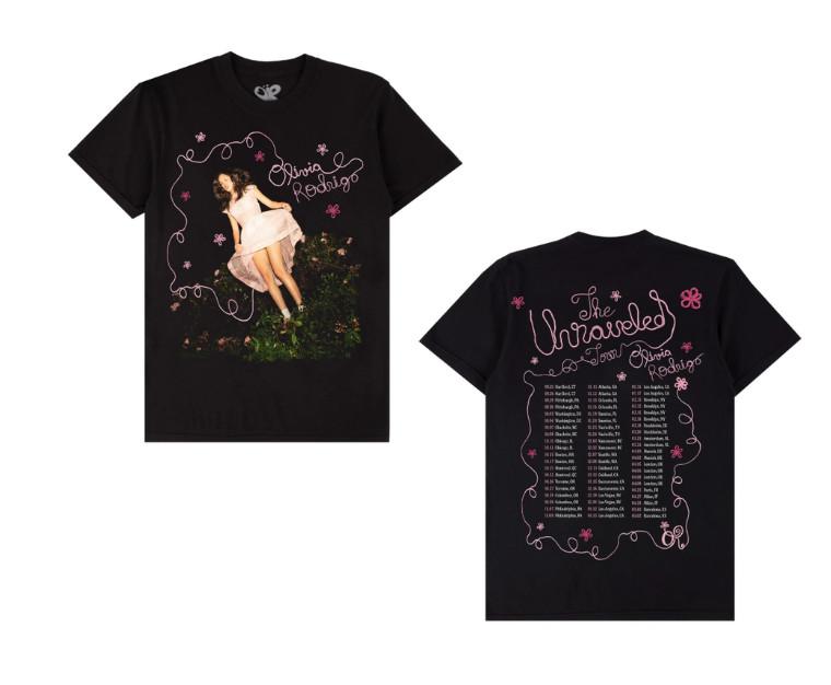 Olivia Rodrigo The Unraveled Tour Oboustranný koncertní vějíř Unisex tričko