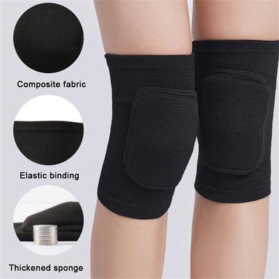 1 Paar Schwarze Knieschoner Anti-Rutsch Schwamm Kniebandage Atmungsaktives Schutzset für Skaten Basketball Sport Tanz