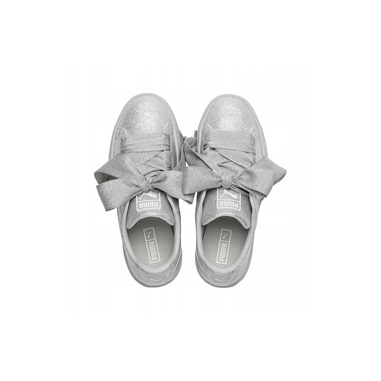 Puma Basket Heart Low Top Kids Sneakers Kids Sneakers Silver 367630-03