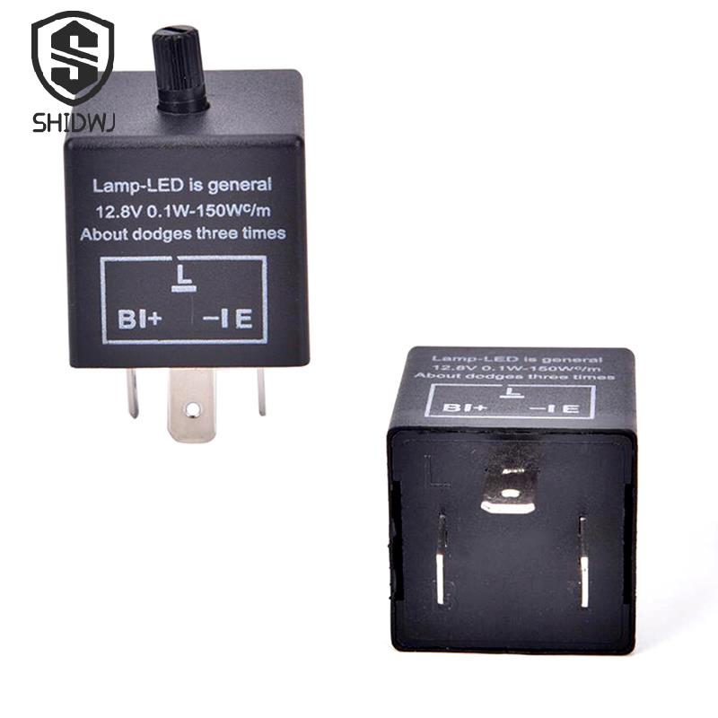 12V/24V 3-Pin 4Pin 5Pin LED Adjustable Car Flasher Flash Relay For Turn Signal Light CF13 80A/100A Automotive Van Boat Relays
